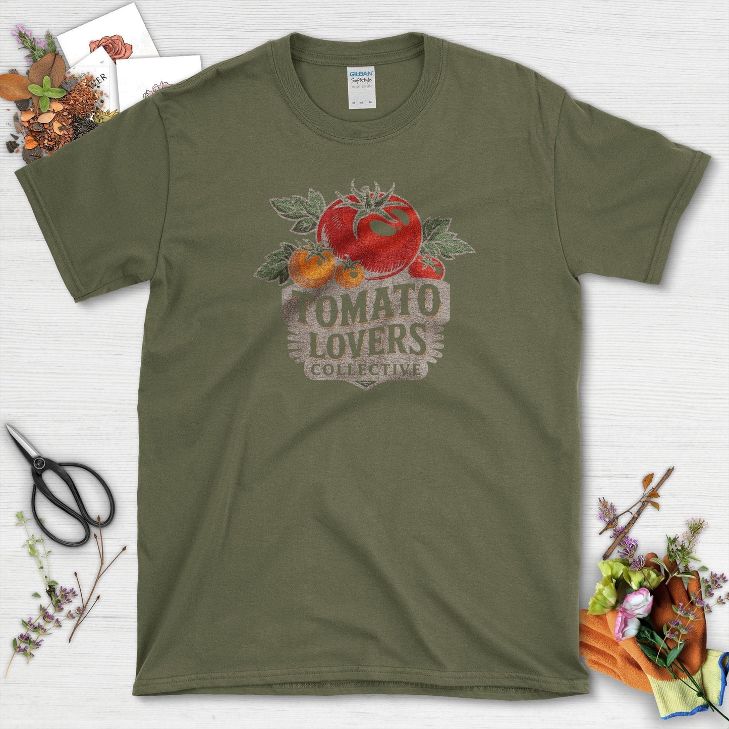 Tomato Lovers Collective T-Shirt Military Green / S Physical Item