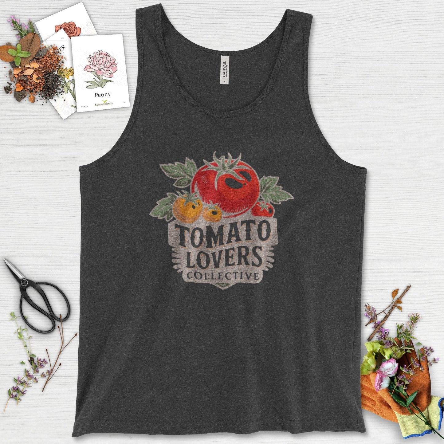 Tomato Lovers Collective Tank Top Dark Gray Heather / XS Physical Item