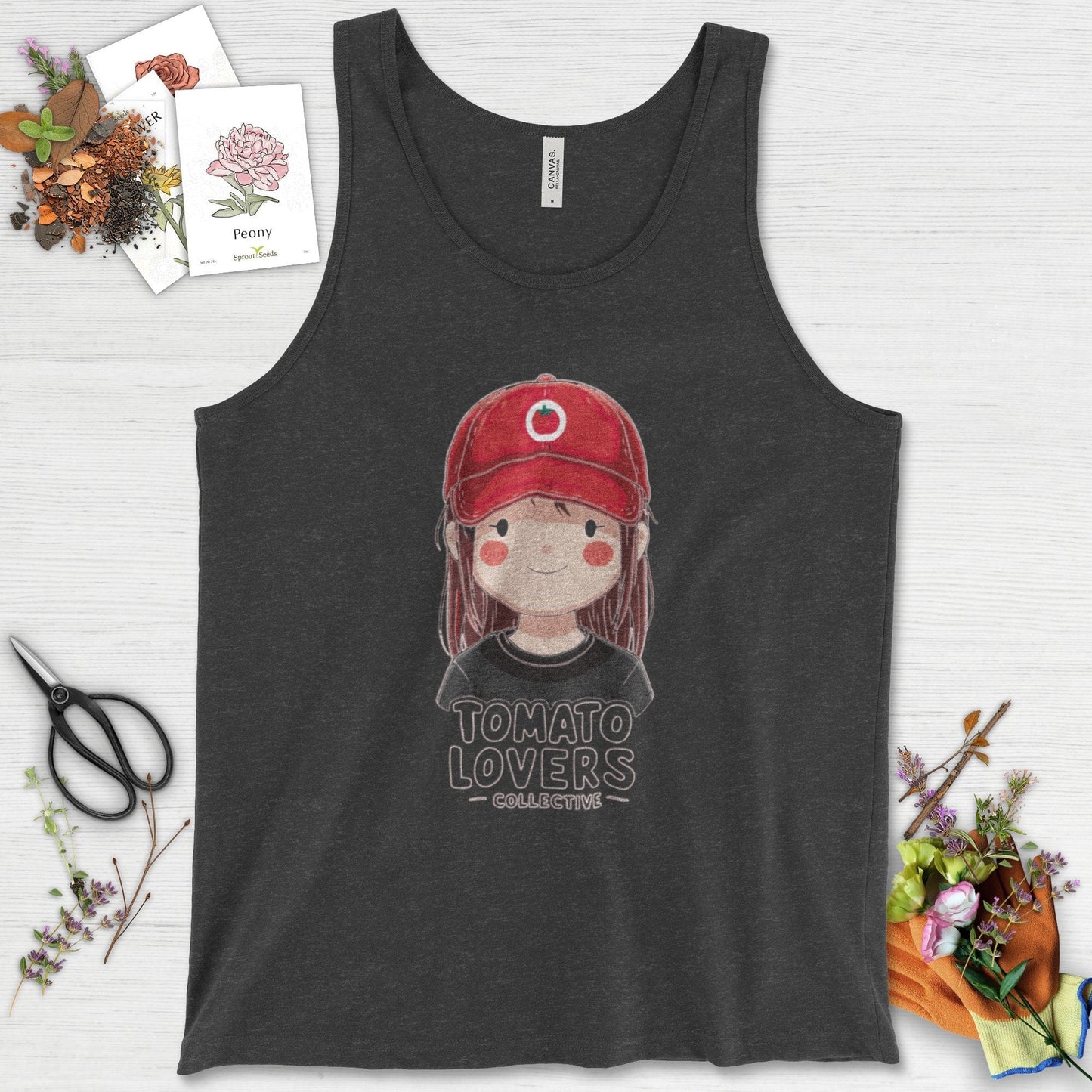 Tomato Lovers Collective Tank Top Dark Gray Heather / XS Physical Item