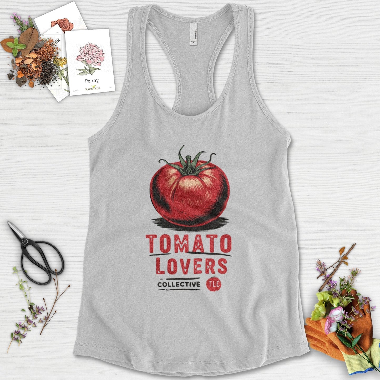 Tomato Lovers Collective TLC Racerback Racerback / XS / Heather Grey Physical Item
