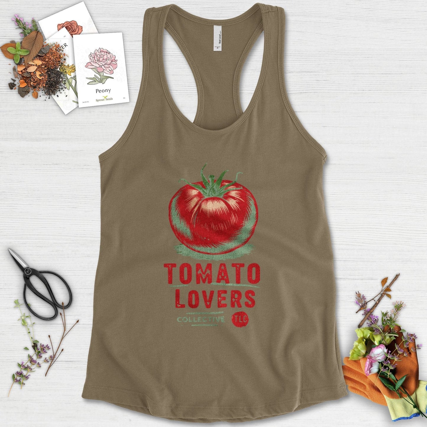 Tomato Lovers Collective TLC Racerback Racerback / XS / Military Green Physical Item