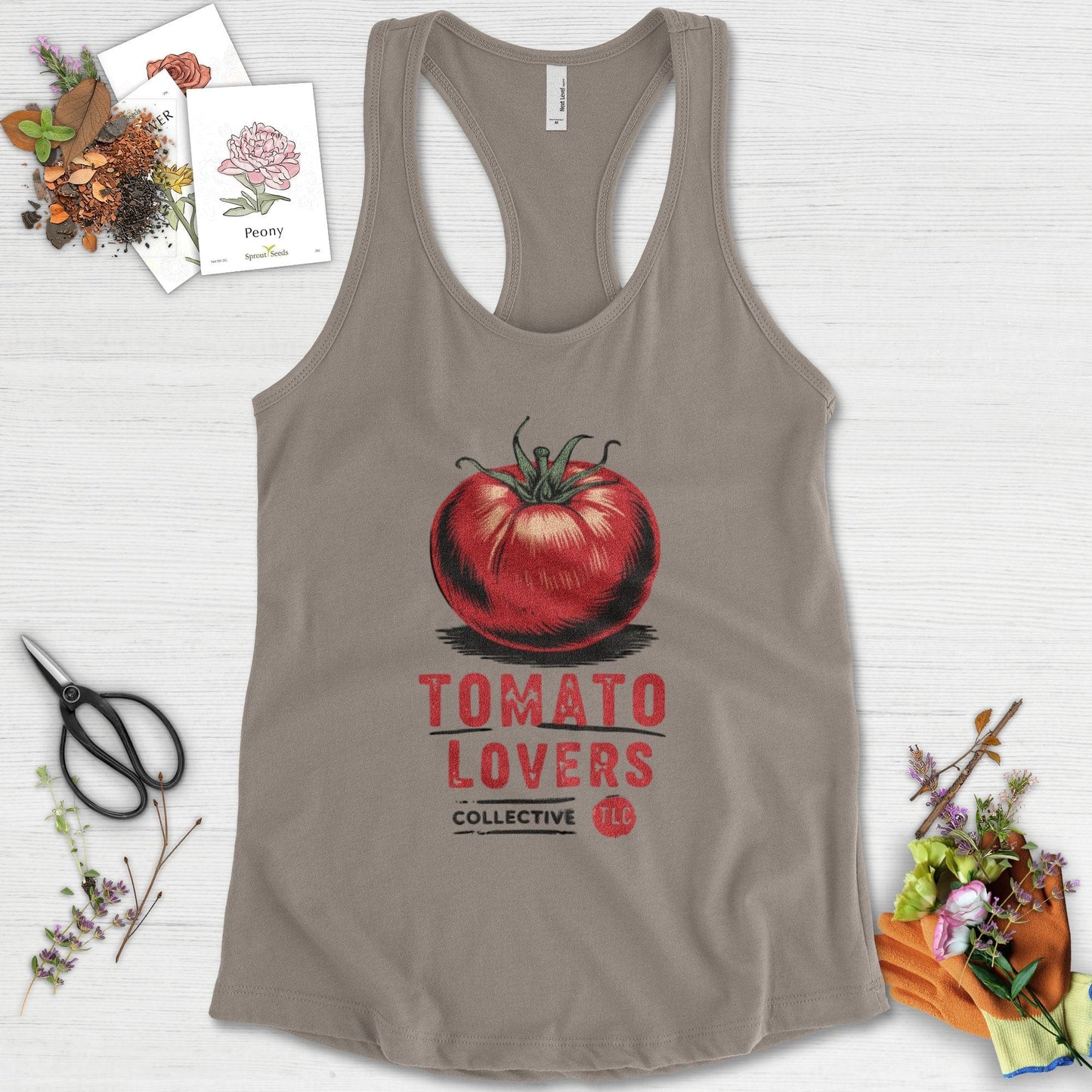 Tomato Lovers Collective TLC Racerback Racerback / XS / Warm Grey Physical Item