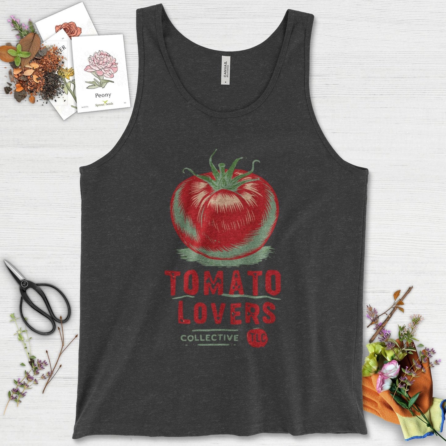 Tomato Lovers Collective TLC Tank Top Dark Gray Heather / XS Physical Item
