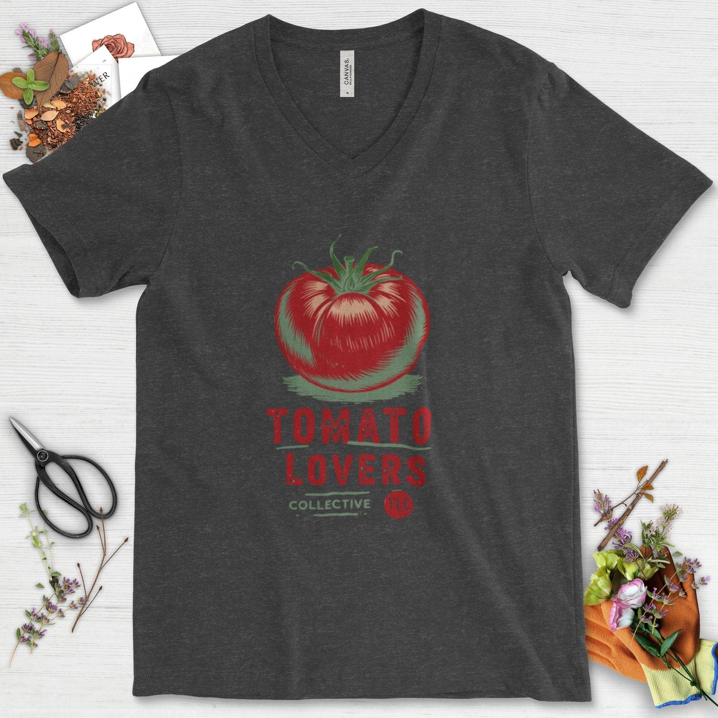 Tomato Lovers Collective TLC V-Neck Dark Grey Heather / S T-Shirt