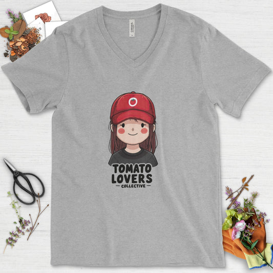 Tomato Lovers Collective V-Neck Athletic Heather / S T-Shirt