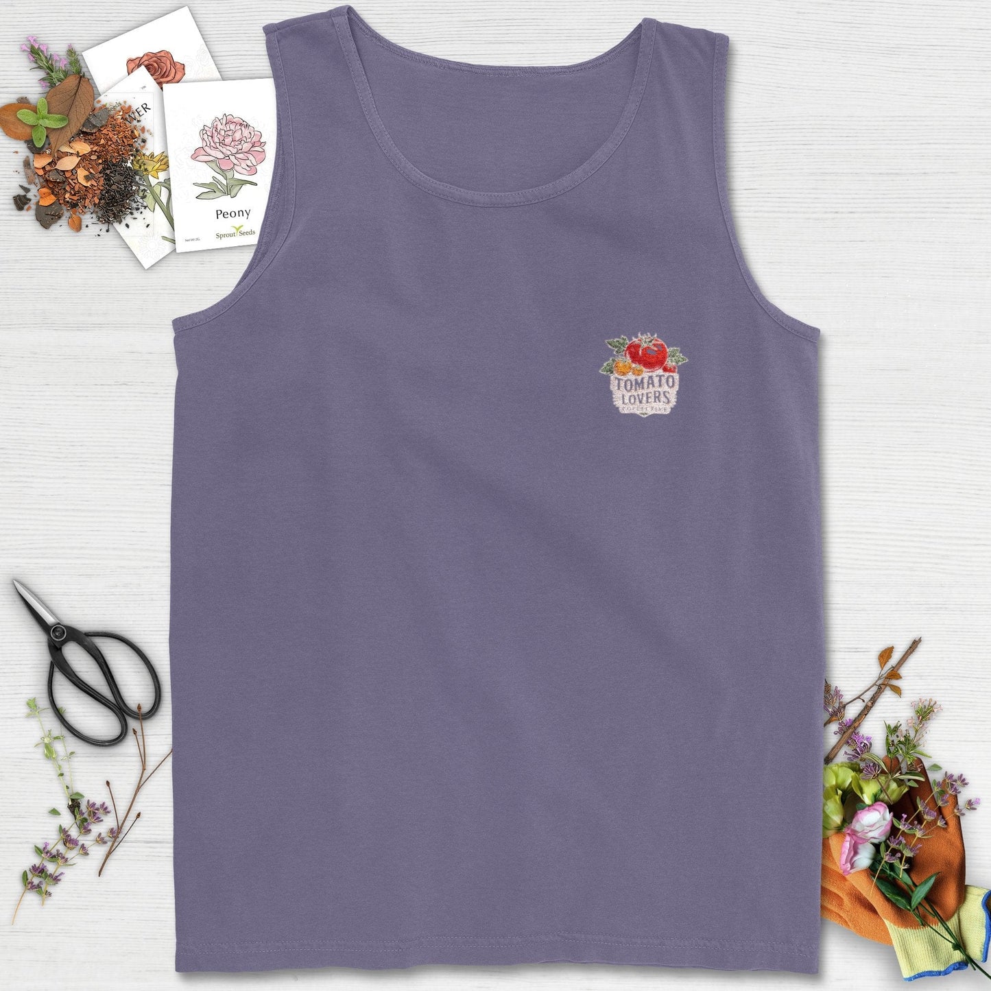 Tomato Lovers Logo Colorwashed Comfort Tank Top Grape / S Tank Top