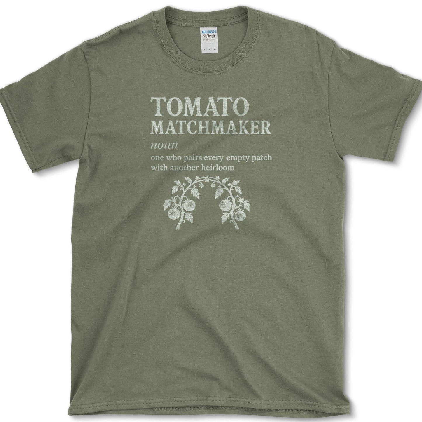 Tomato Matchmaker T-Shirt S / Military Green Essential Tees