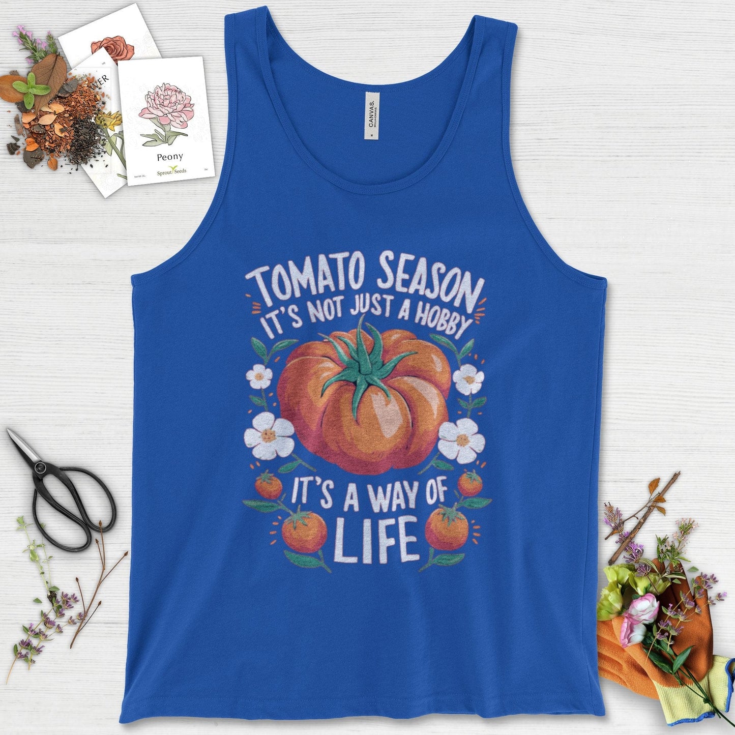 Tomato Season Way of Life Tank Top True Royal / XS Physical Item