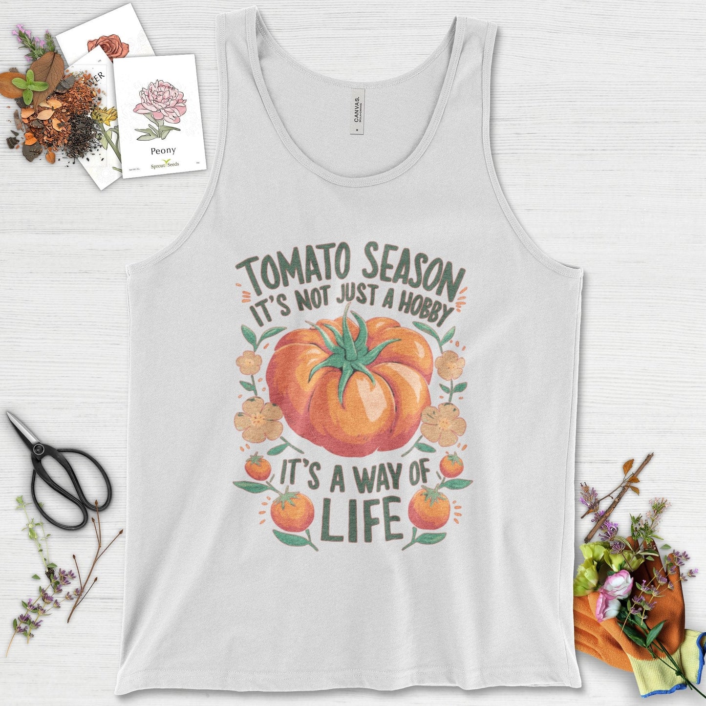 Tomato Season Way of Life Tank Top White / XS Physical Item