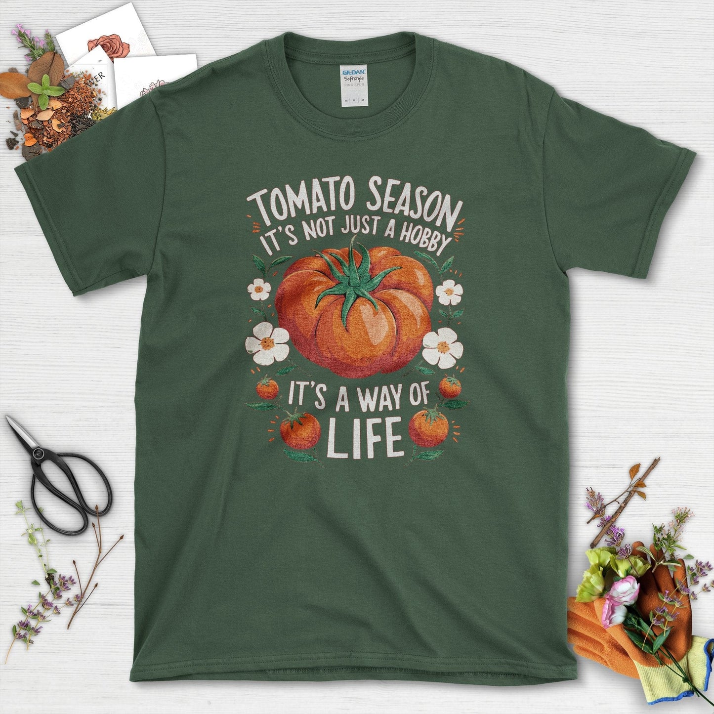 Tomato Season Way of Life Youth T-Shirt Youth T-Shirt / XS / Forest Green Physical Item