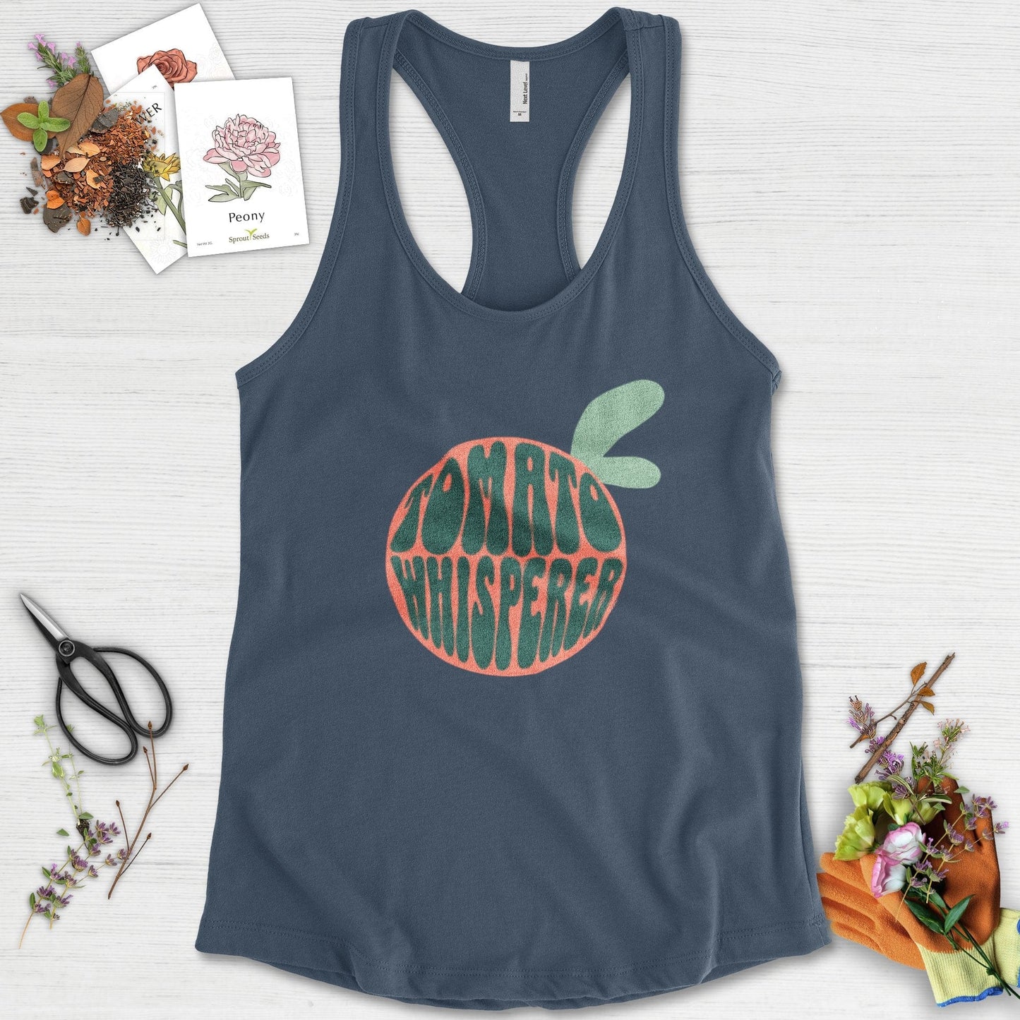 Tomato Whisperer Racerback XS / Indigo Physical Item