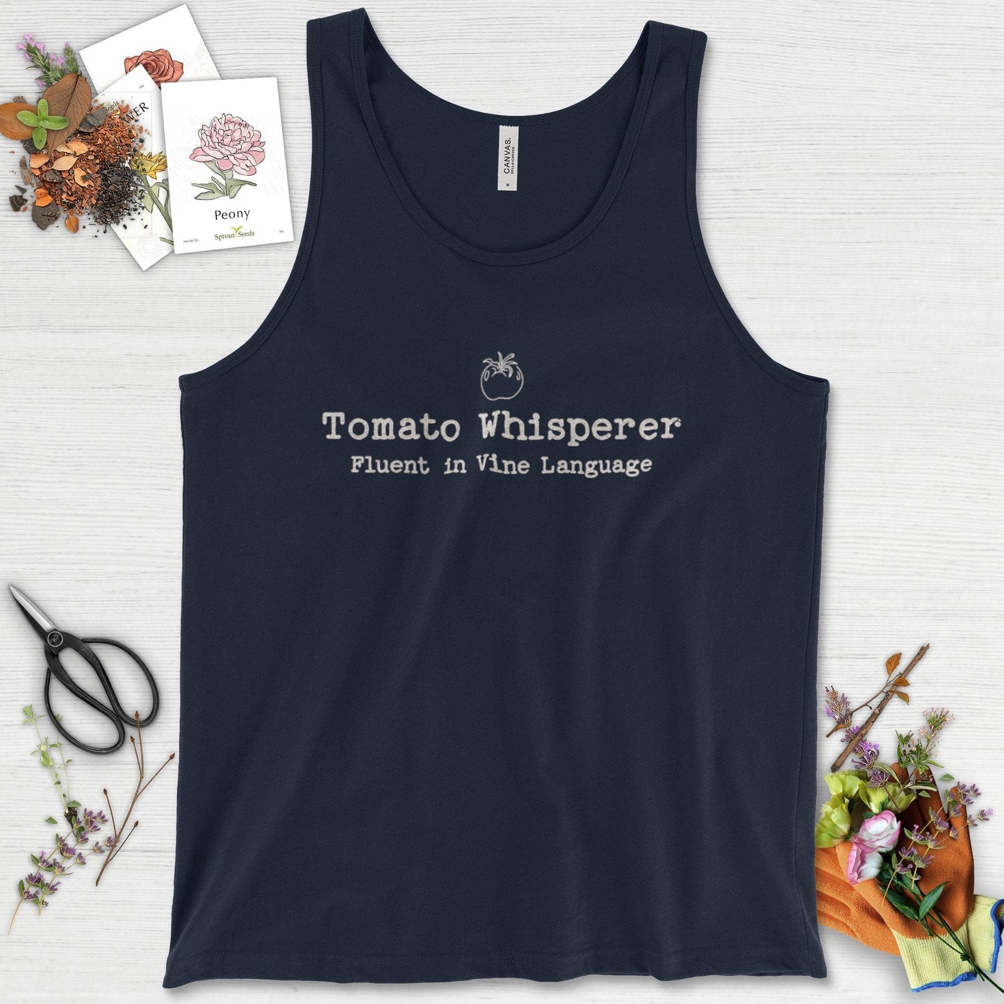 Tomato Whisperer Tank Top Navy / XS Physical Item
