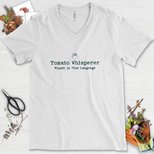 Tomato Whisperer V-Neck White / S T-Shirt