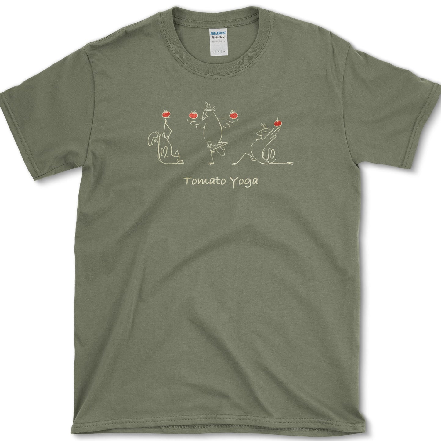Tomato Yoga T-Shirt S / Military Green Essential Tees