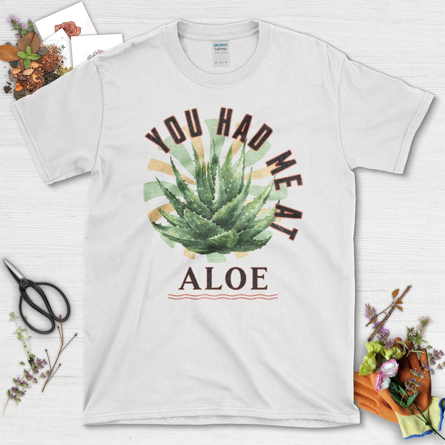 Trendy Aloe Plant You Had Me At Aloe Graphic T-Shirt White / S T-Shirt