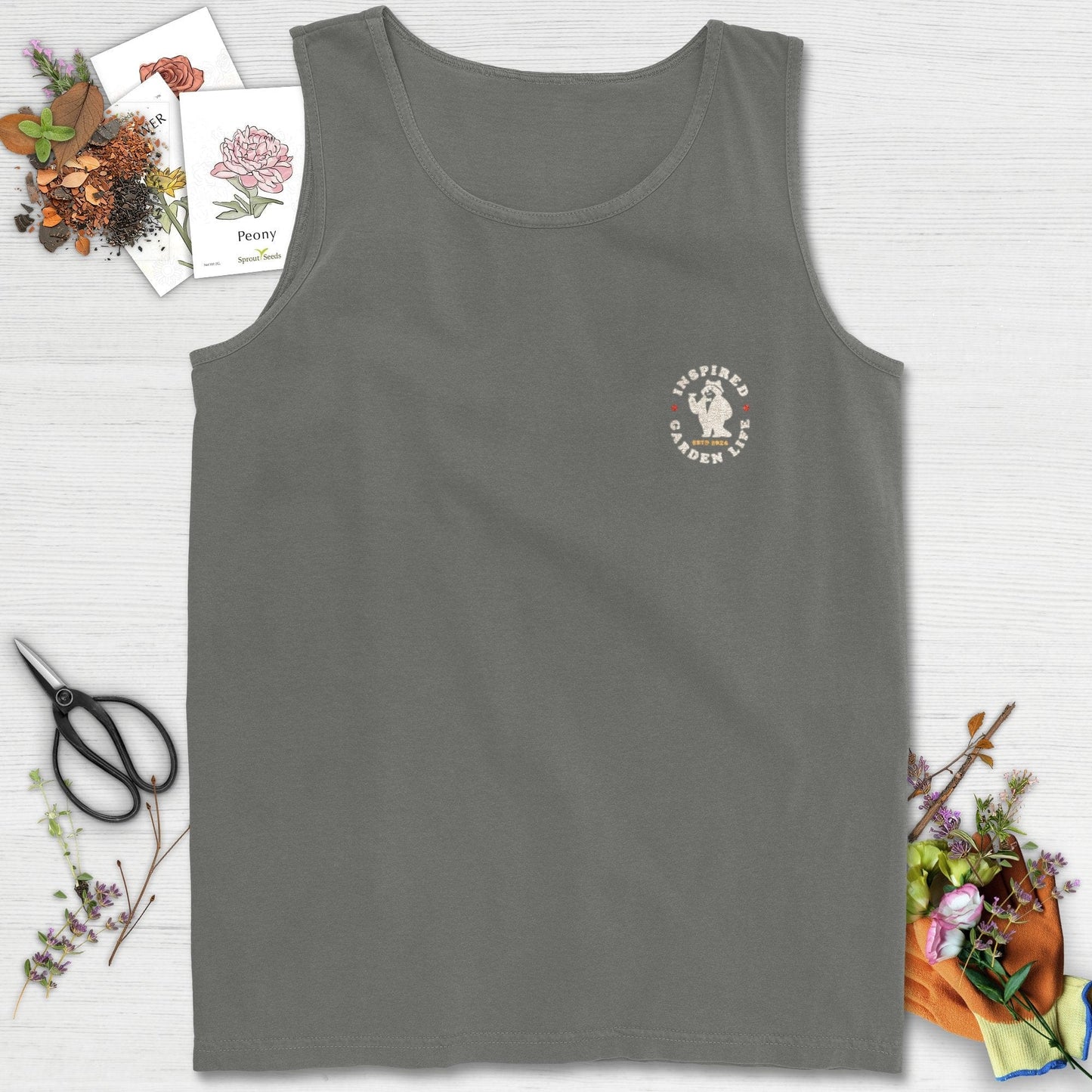 Urban Wildlife Racoon Logo Colorwashed Comfort Tank Top Pepper / S Tank Top
