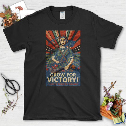 Victory Garden Freedom T-Shirt T-Shirts / S / Black Physical Item