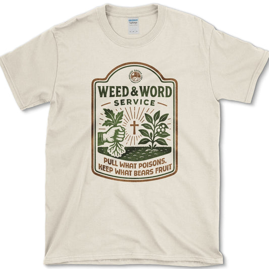 Weed and Word Service T-Shirt Natural / M Physical Item