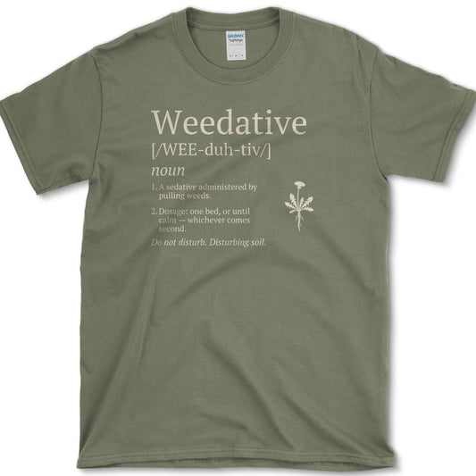 Weedative T-Shirt S / Military Green / Essential Tees Essential Tees