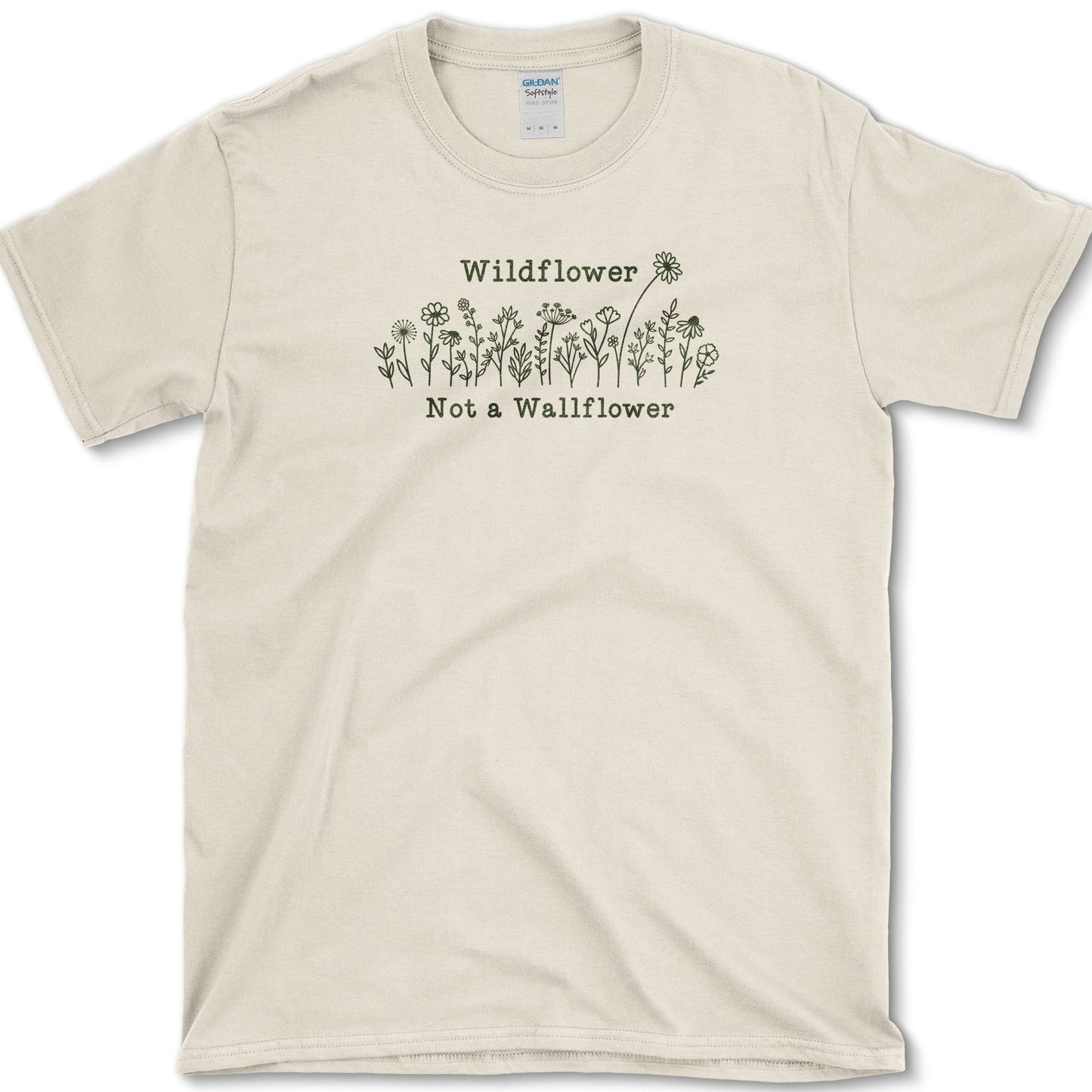 Wildflower Not Wallflower T-Shirt S / Natural Essential Tees