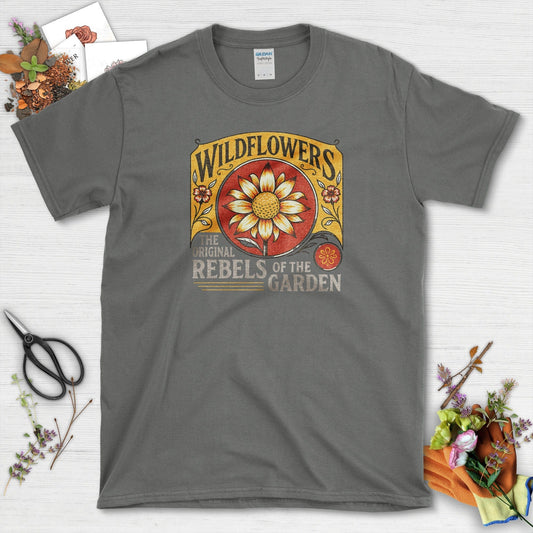 Wildflowers Rebels Garden T-Shirt Charcoal / S T-Shirt