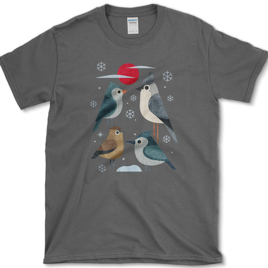 Winter Flock Bird Lovers T-Shirt Dark Heather / S Essential Tees