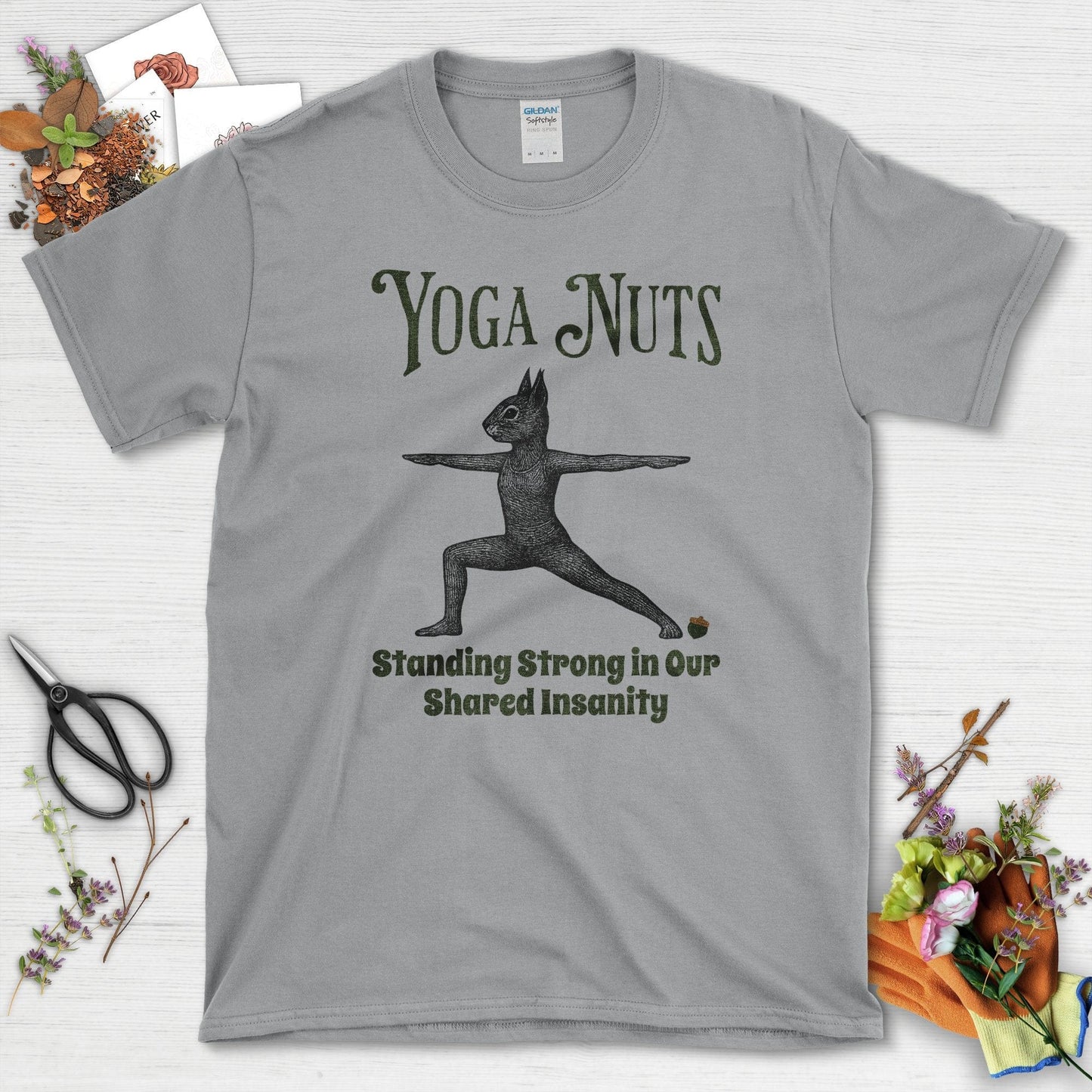 Yoga Nuts Shared Insanity T-Shirt Sport Grey / S T-Shirt