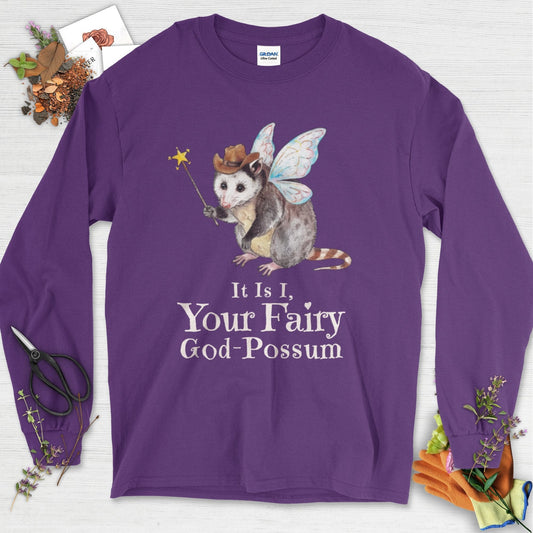 Your Fairy God-Possum Long Sleeve Purple / S Physical Item