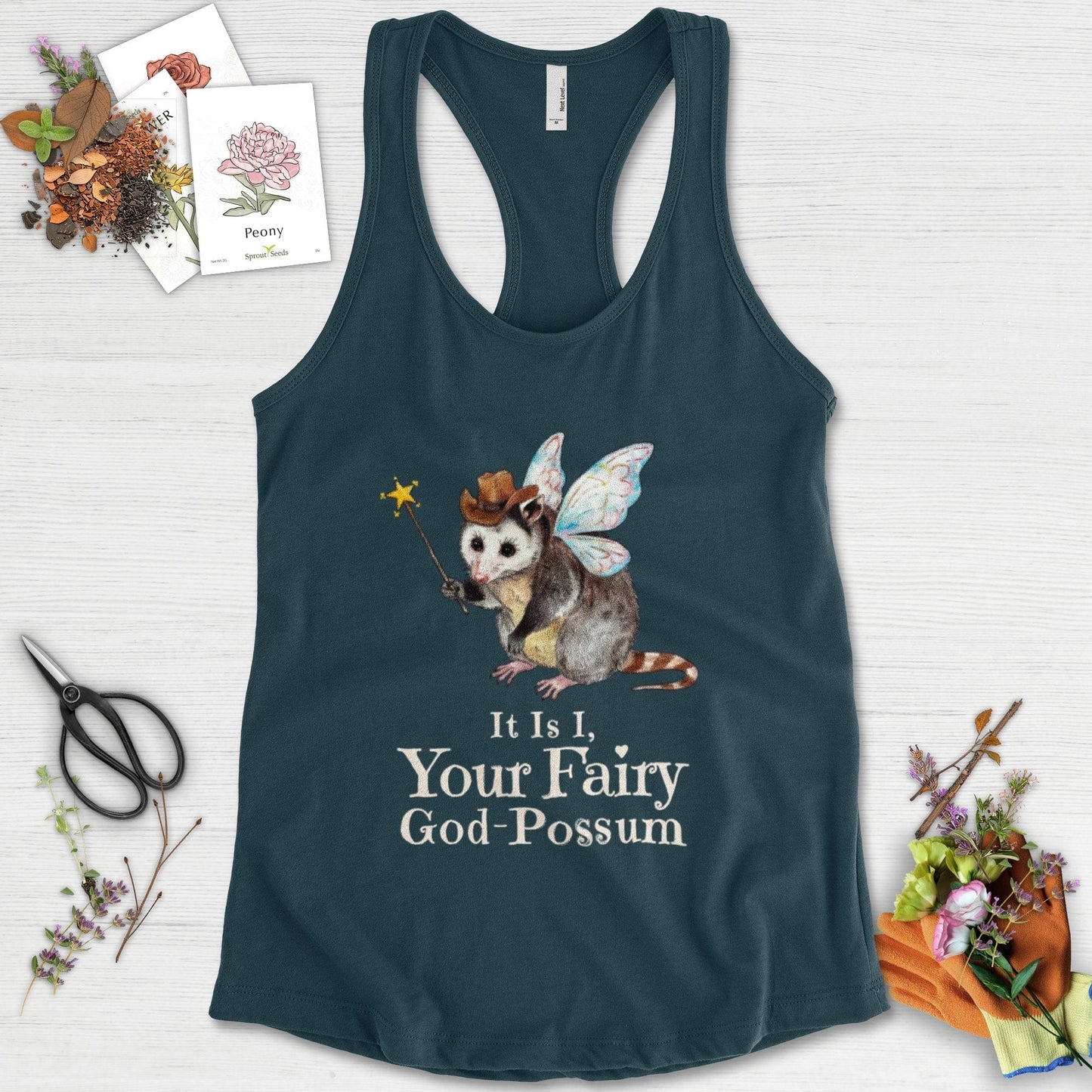 Your Fairy God-Possum Racerback Racerback / XS / Midnight Navy Physical Item