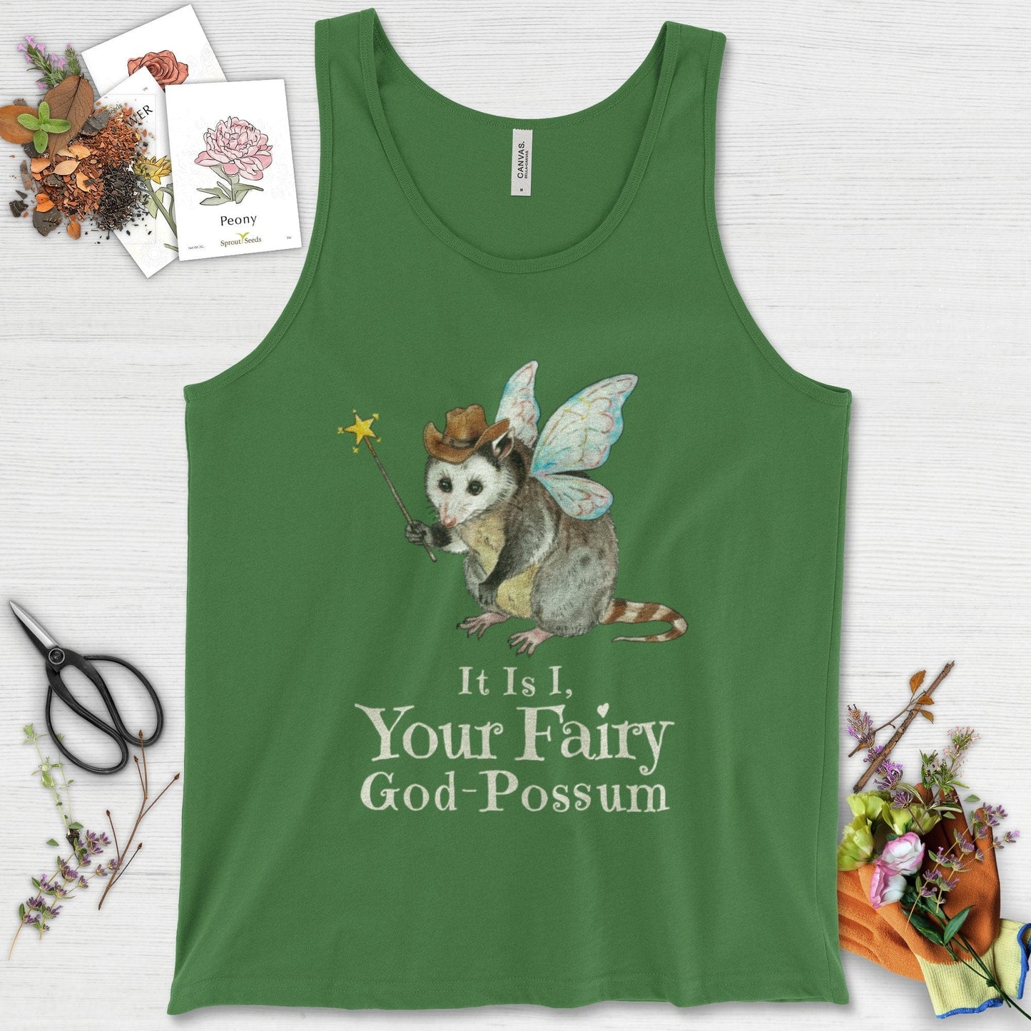 Your Fairy God-Possum Tank Top Leaf / XS Physical Item