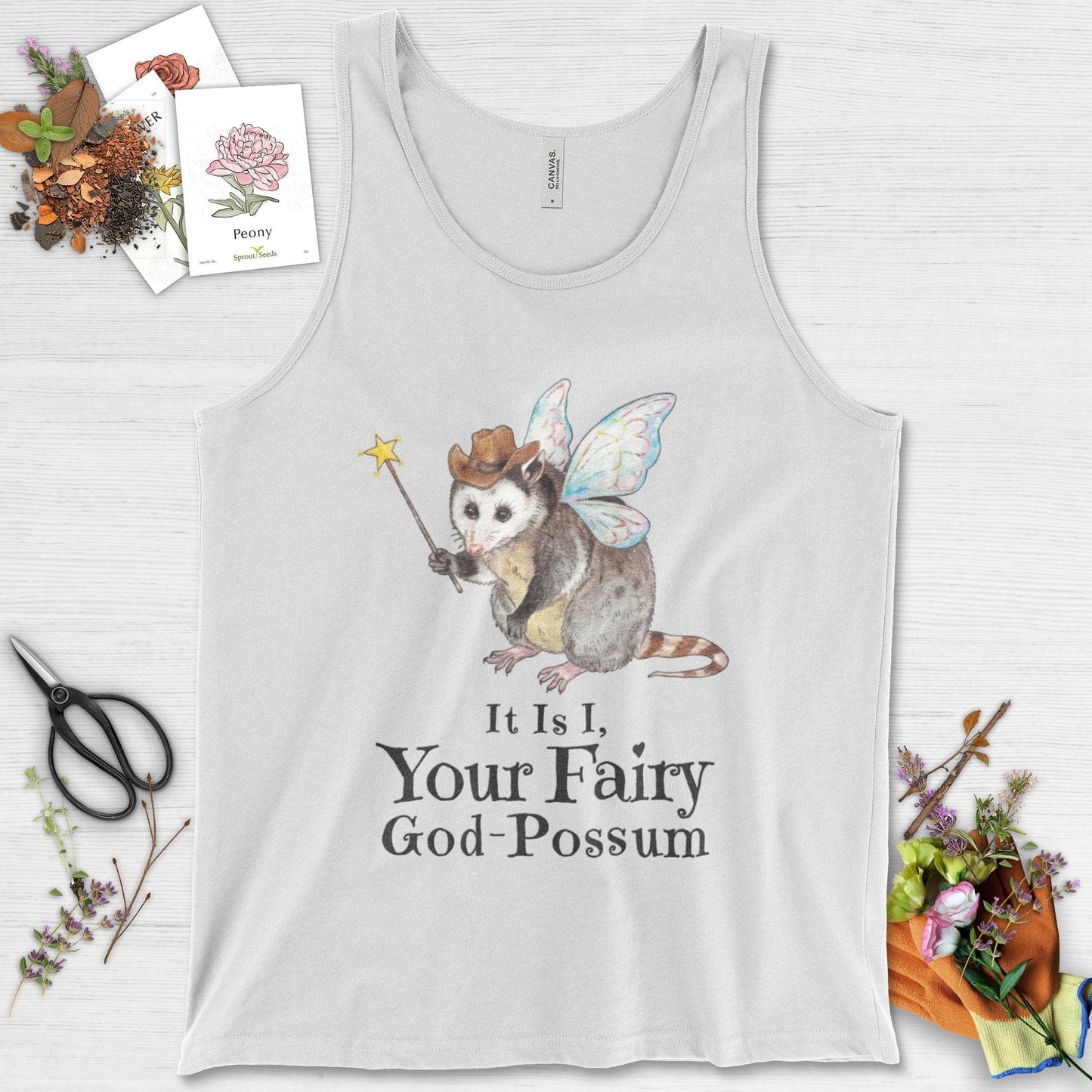 Your Fairy God-Possum Tank Top White / XS Physical Item