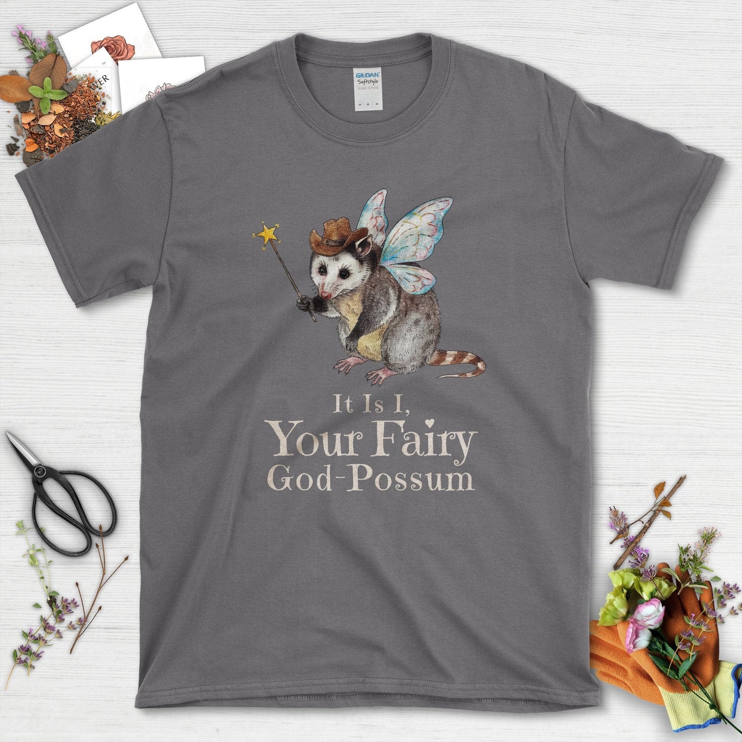 Your Fairy God-Possum Youth T-Shirt Youth T-Shirt / XS / Charcoal Physical Item