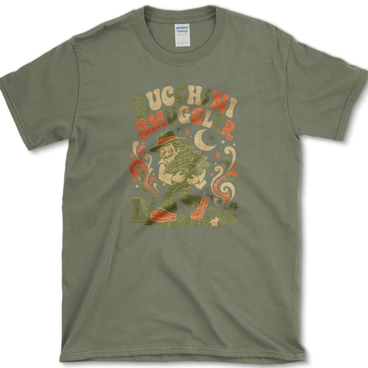 Zucchini Smuggler T-Shirt S / Military Green Essential Tees