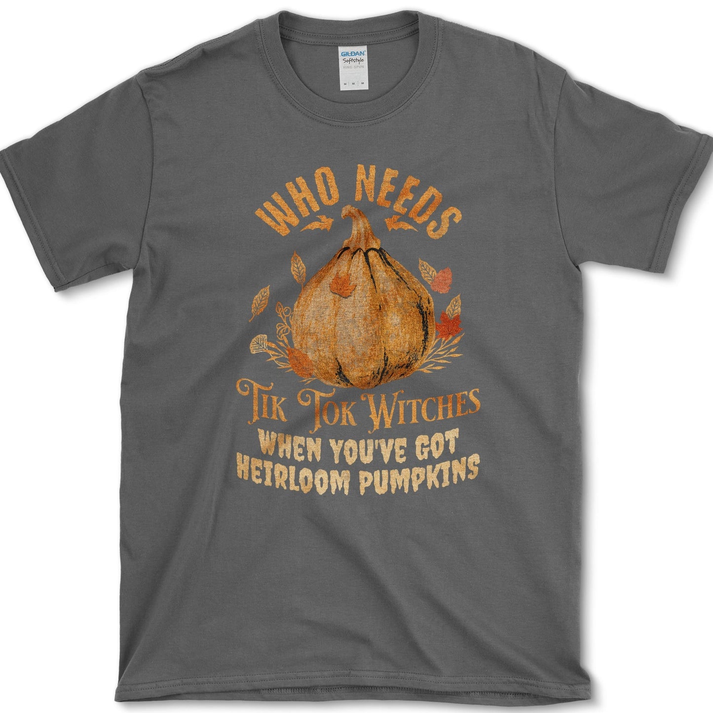 Heirloom Pumpkin Witches artwork featuring heirloom pumpkin and pumpkin on a T-shirt