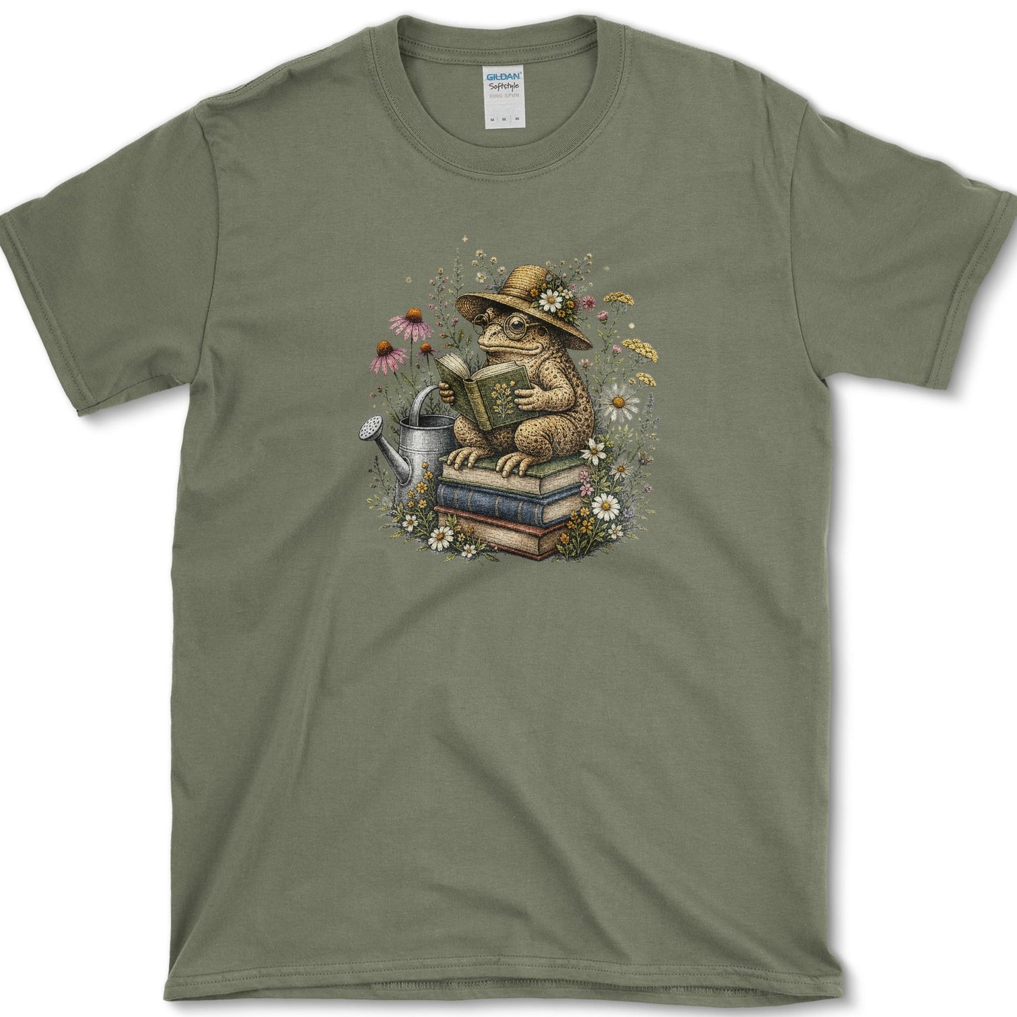 Wildflower Toad design featuring toad artwork on a t-shirt