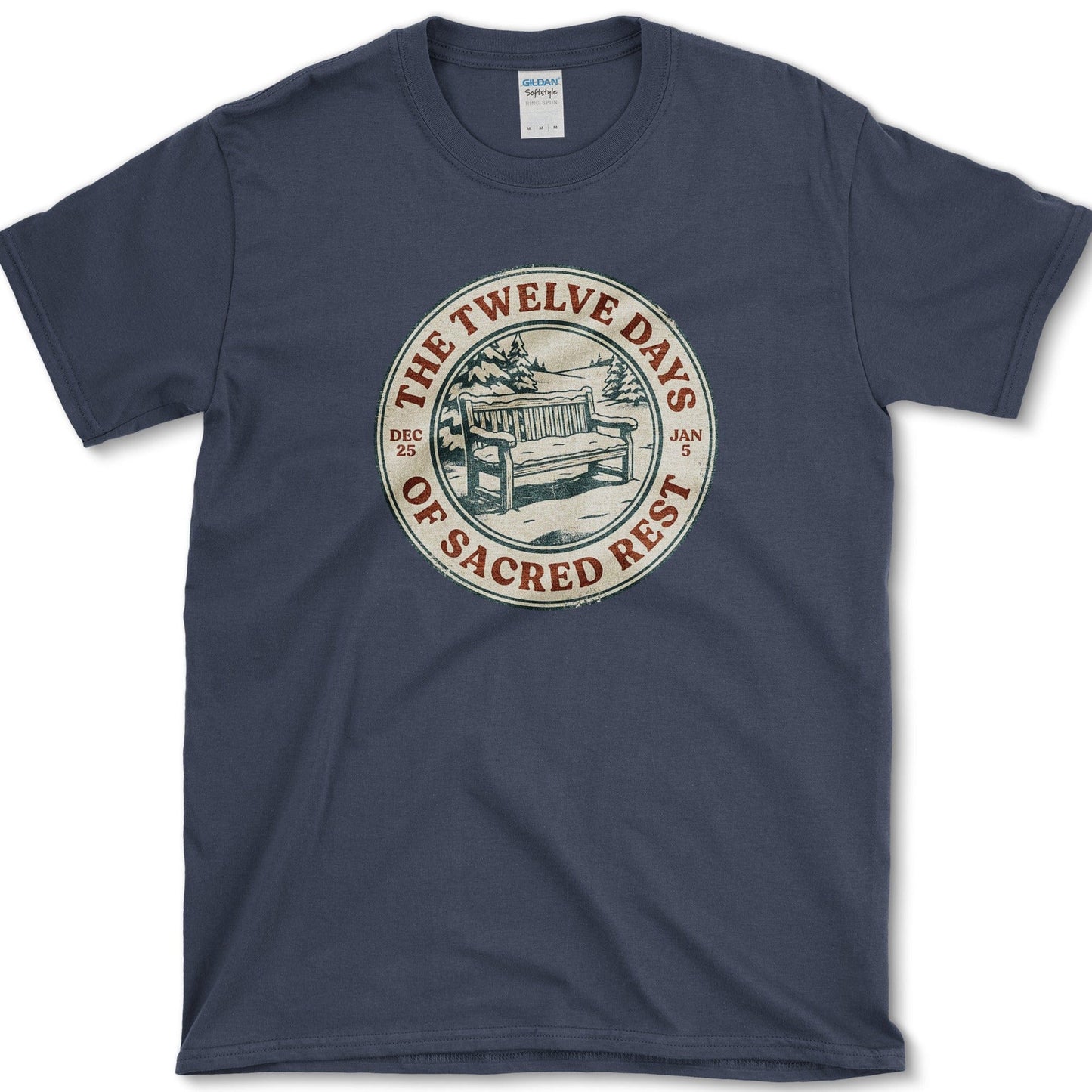 12 Days of Sacred Rest T-Shirt Essential Tees / S / Navy Physical Item