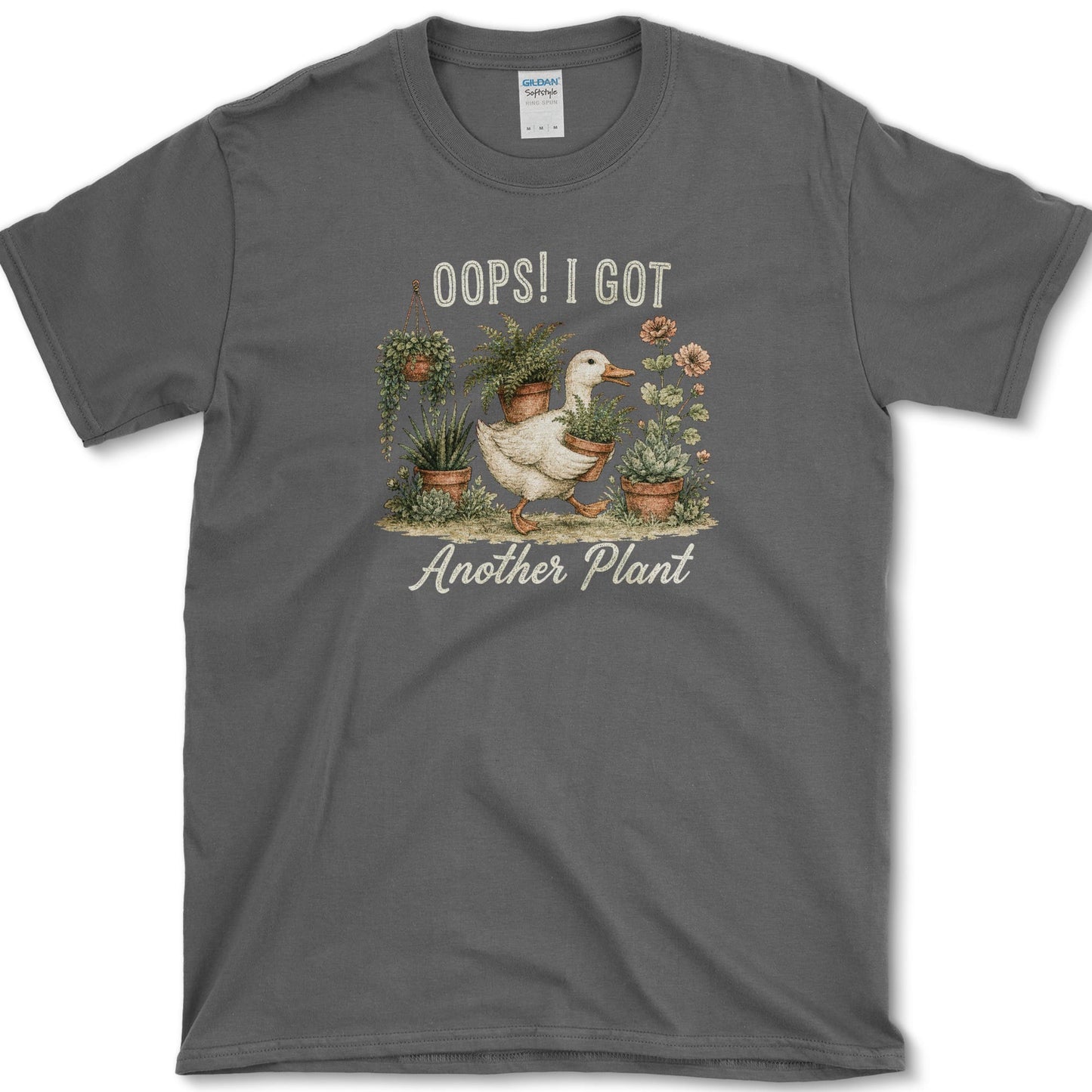 Oops Another Plant design featuring houseplant artwork on a t-shirt
