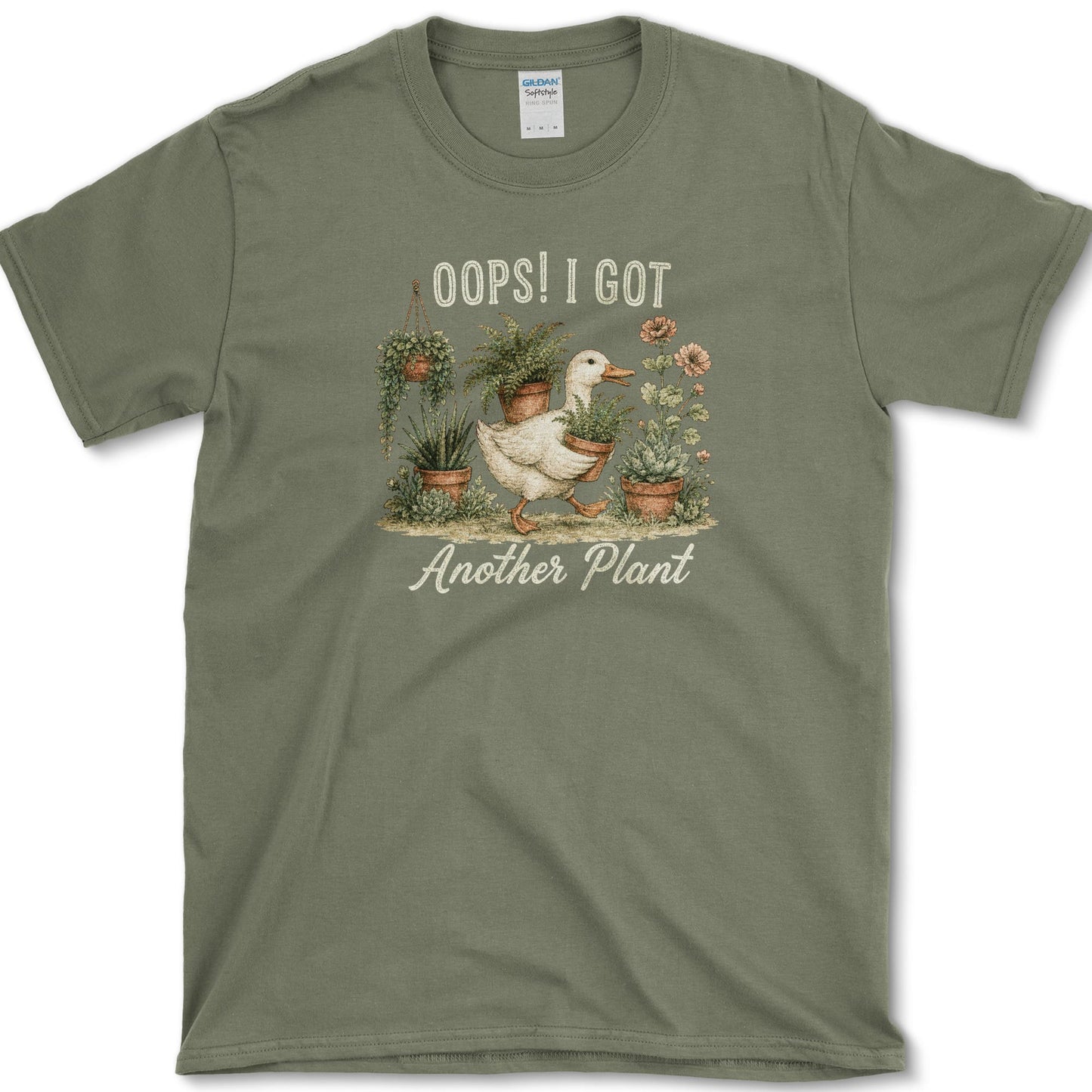 Oops Another Plant design featuring houseplant artwork on a t-shirt