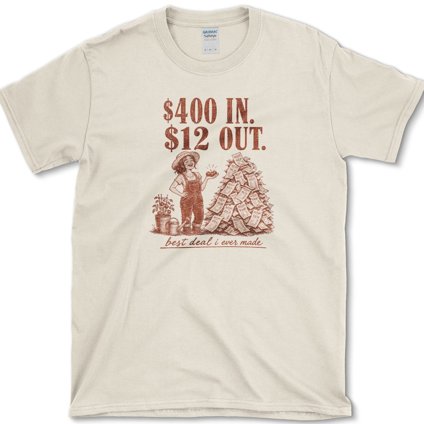 400 In 12 Out T-Shirt S / Natural Essential Tees