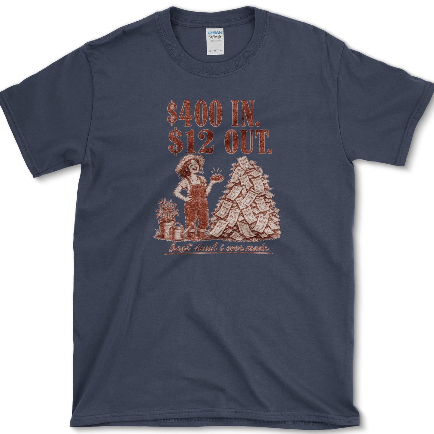 400 In 12 Out T-Shirt S / Navy Essential Tees