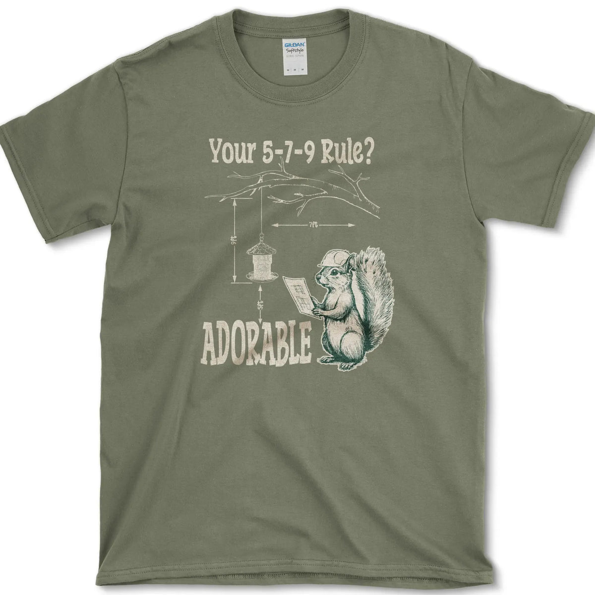 5-7-9 Rule Adorable T-Shirt Military Green / S Essential Tees