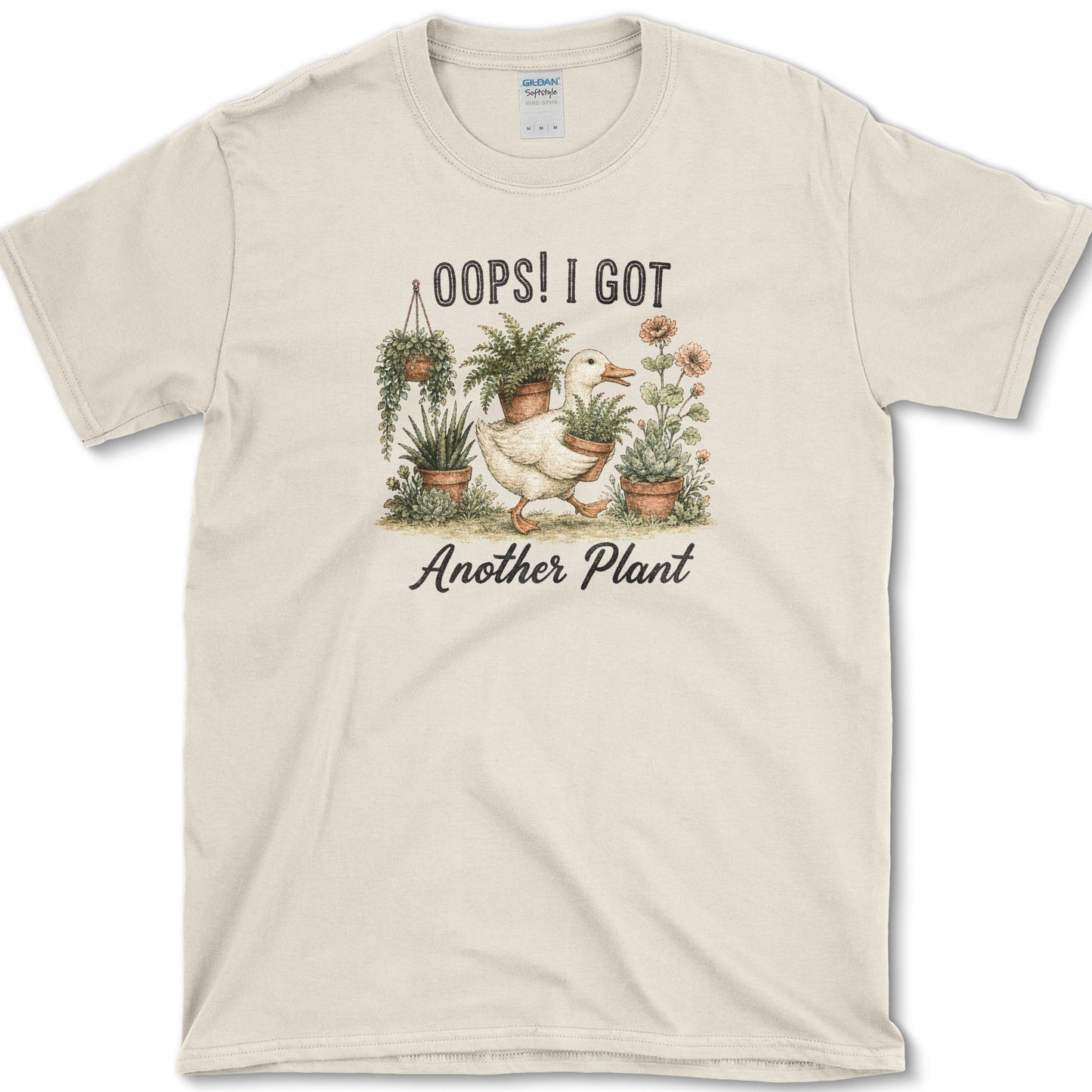 Oops Another Plant design featuring houseplant artwork on a t-shirt