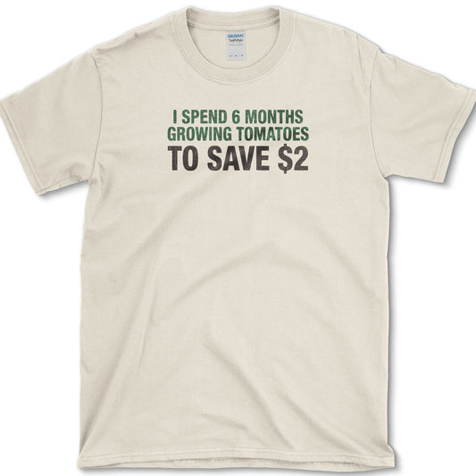 6 Months To Save $2 T-Shirt S / Natural Essential Tees