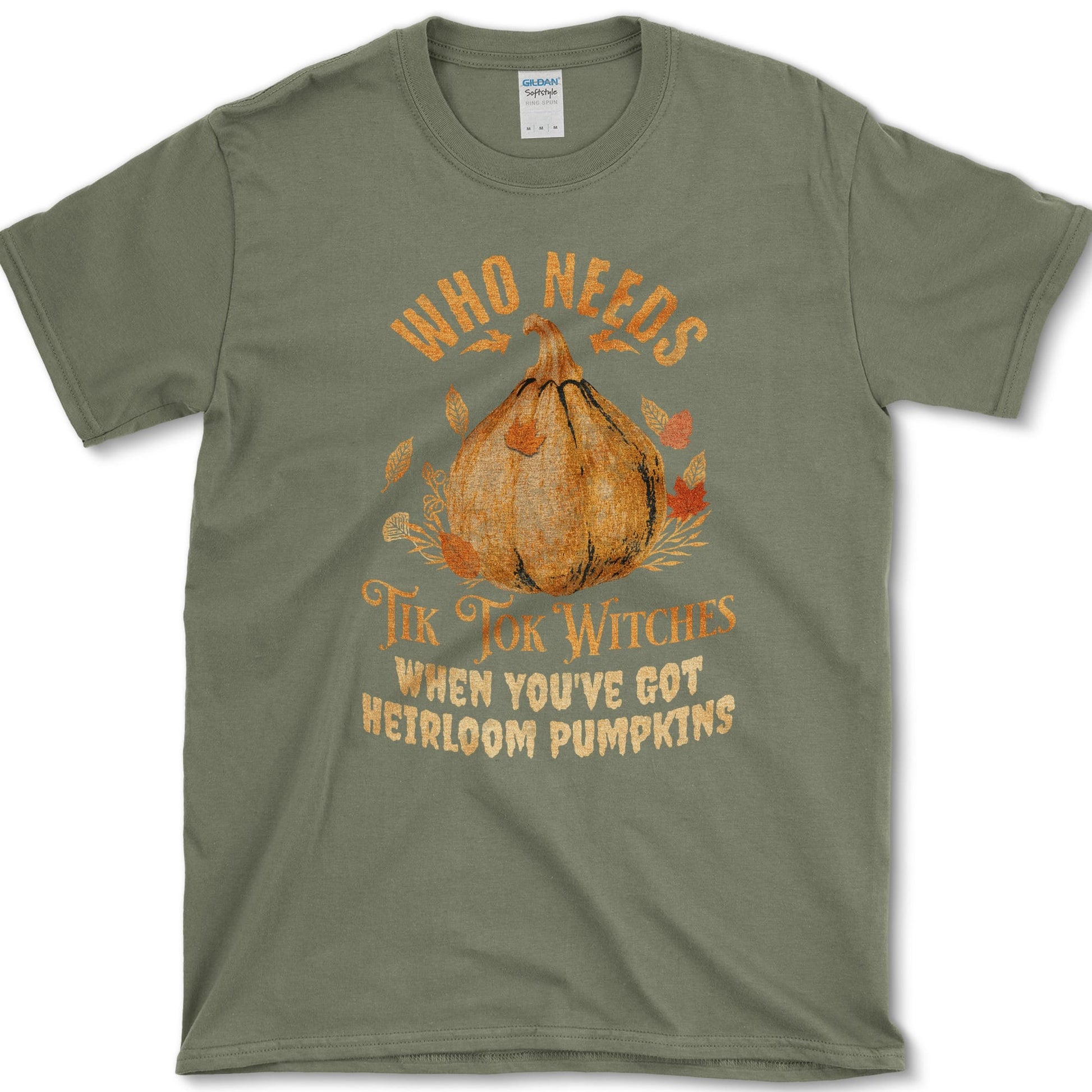 Heirloom Pumpkin Witches artwork featuring heirloom pumpkin and pumpkin on a T-shirt