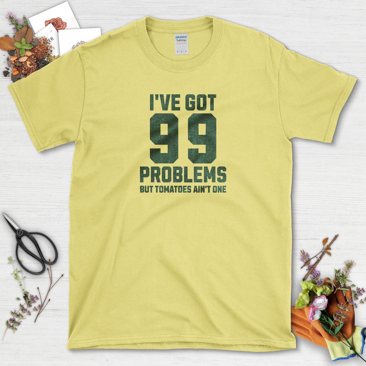 99 Problems But Tomatoes Ain't One T-Shirt Cornsilk / S T-Shirt