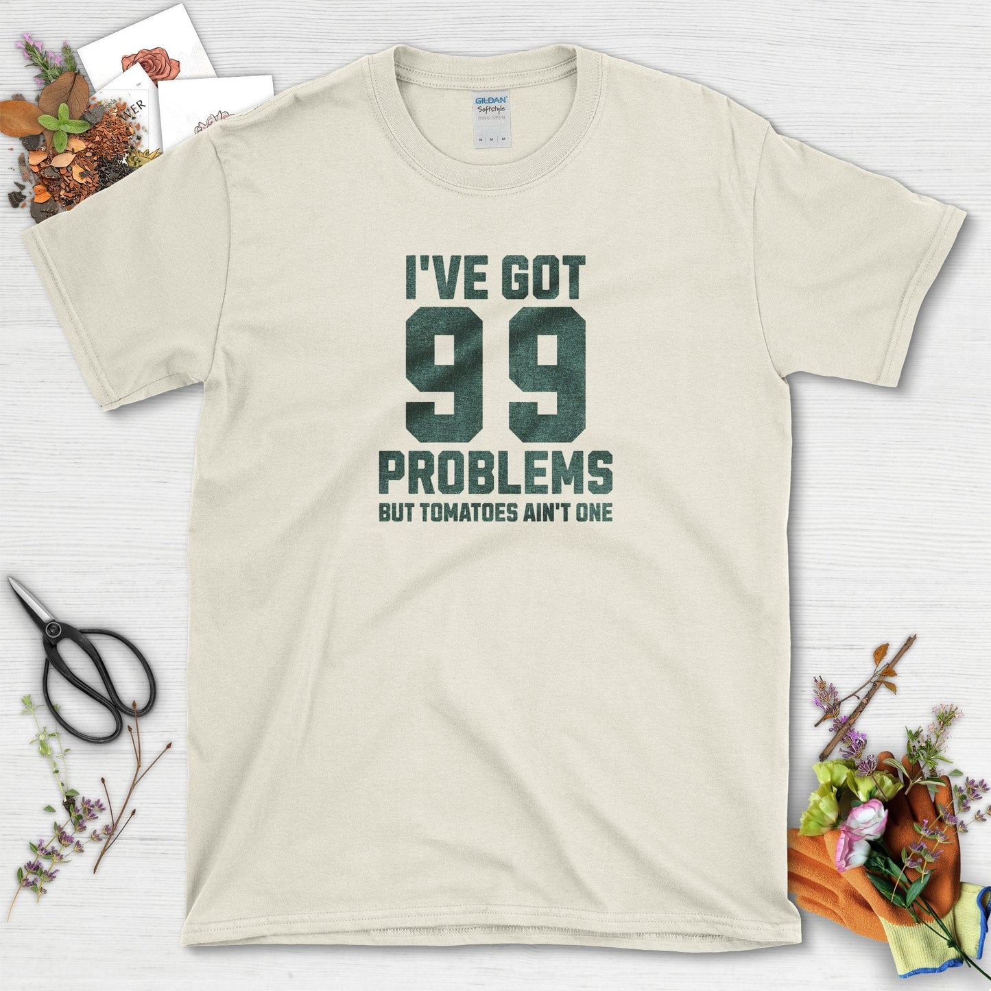 99 Problems But Tomatoes Ain't One T-Shirt Natural / S T-Shirt