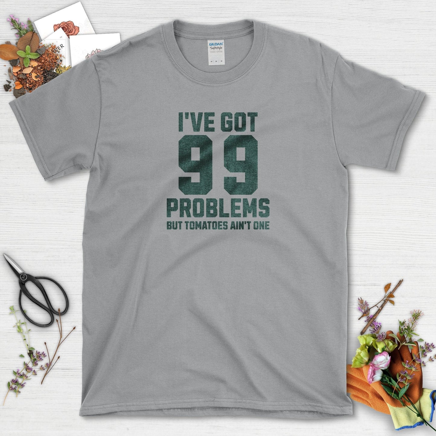 99 Problems But Tomatoes Ain't One T-Shirt Sport Grey / S T-Shirt