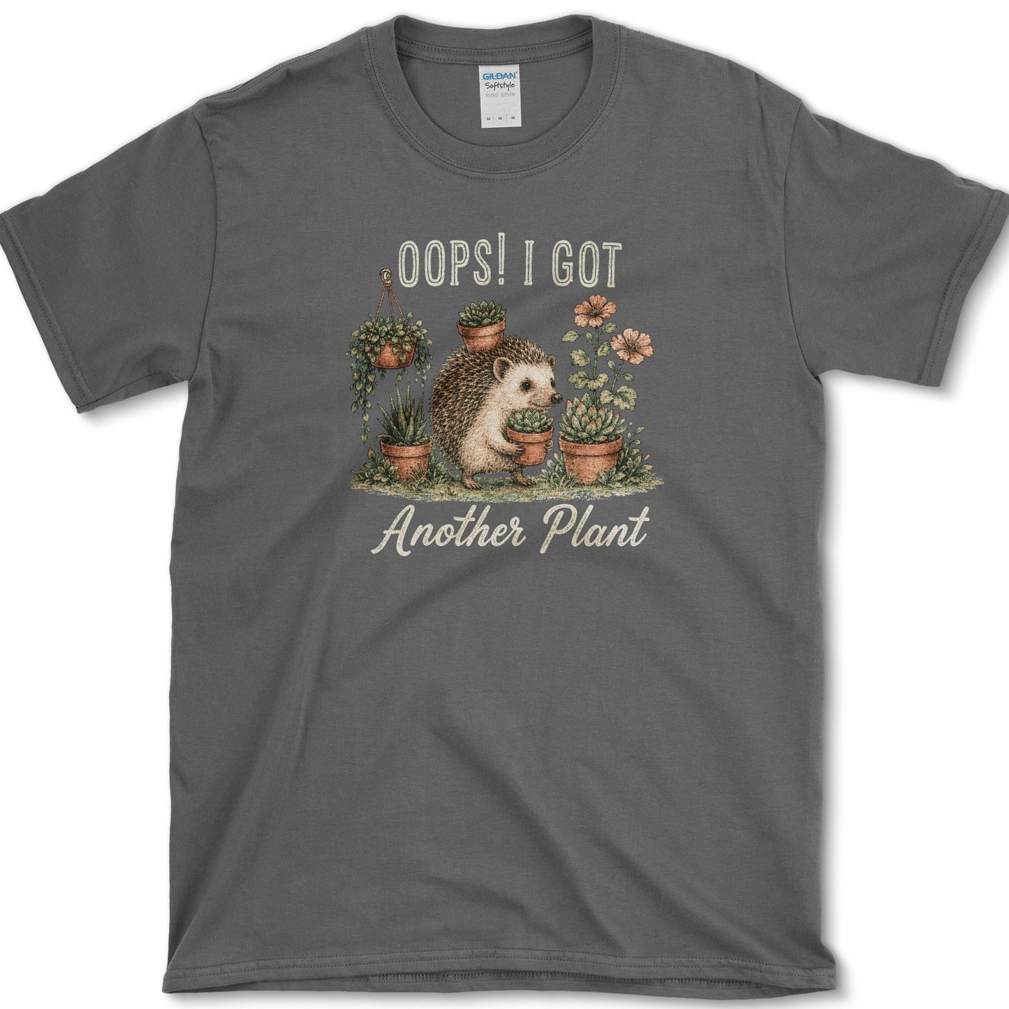 Oops Another Plant design featuring houseplant artwork on a t-shirt