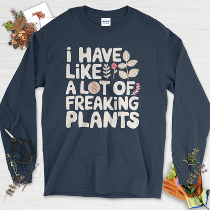 A Lot of Freaking Plants Long Sleeve Navy / S Physical Item
