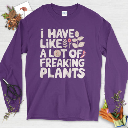 A Lot of Freaking Plants Long Sleeve Purple / S Physical Item
